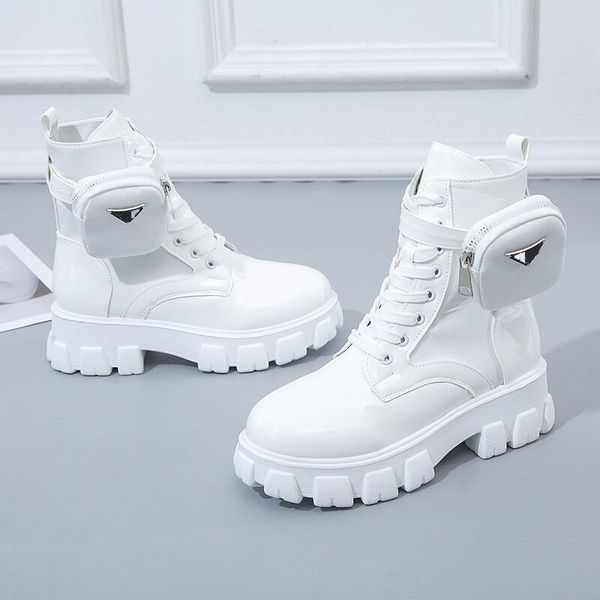 

men women designers rois boots ankle martin boots and nylon boot military inspired combat boots nylon bouch attached to the ankle large size, Black