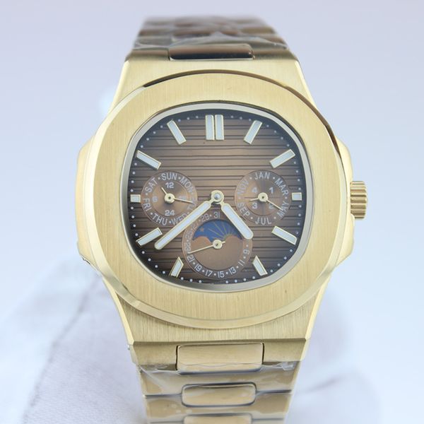 

mens watch watch business men's 44mm dial stainless steel fully automatic mechanical watch, Slivery;golden