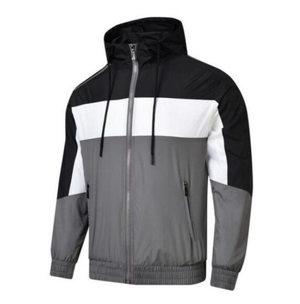 

mens jackets hoodie sport windbreaker running jacket street fashion multiple colour outerwear coats asian size thin hdka, Black;brown