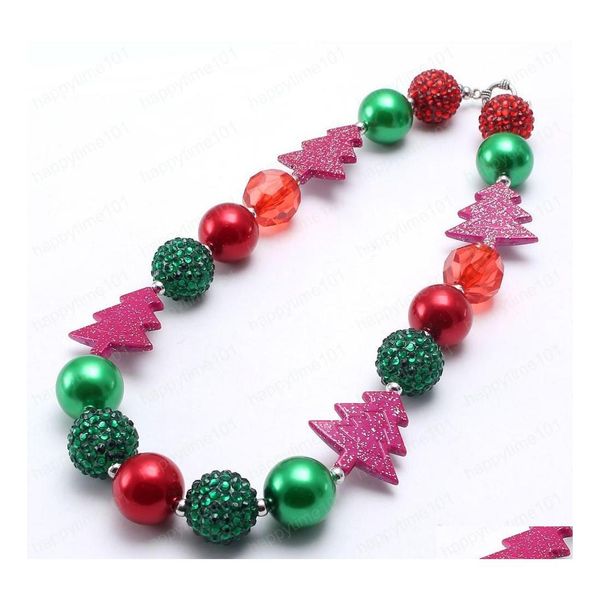 

pendant necklaces fashion christmas tree baby kid chunky necklace redaddgreen girl kids bubblegum bead children jewelry drop deliver dhqgk, Silver