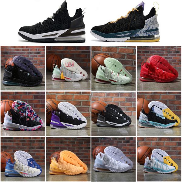 

basketball shoes james lebron 18 xviii lebrons women black white gang lakers los angeles by day running sports sneakers