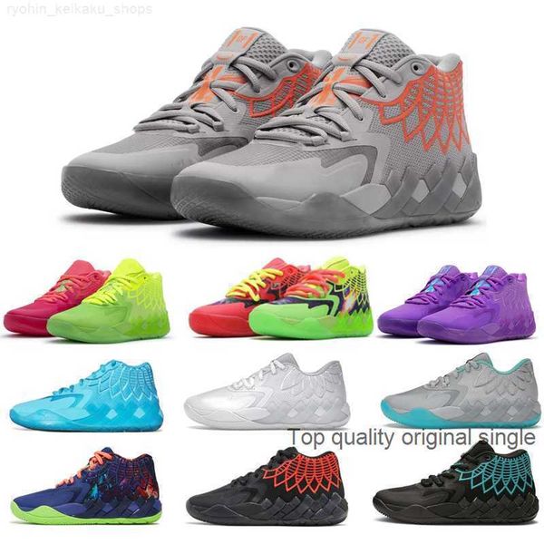 

running shoes sport shoe grade school mb01 rick morty kids lamelo ball queen city red for sale size 4.5-12