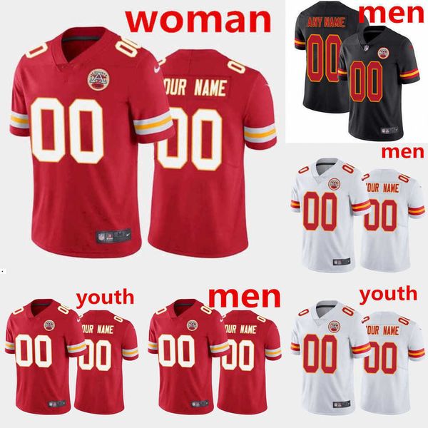 

football jerseys kansas''city''chiefs''men women youth 15 patrick mahomes 9 juju smith-schuster 10 tyreek hill, Black;red