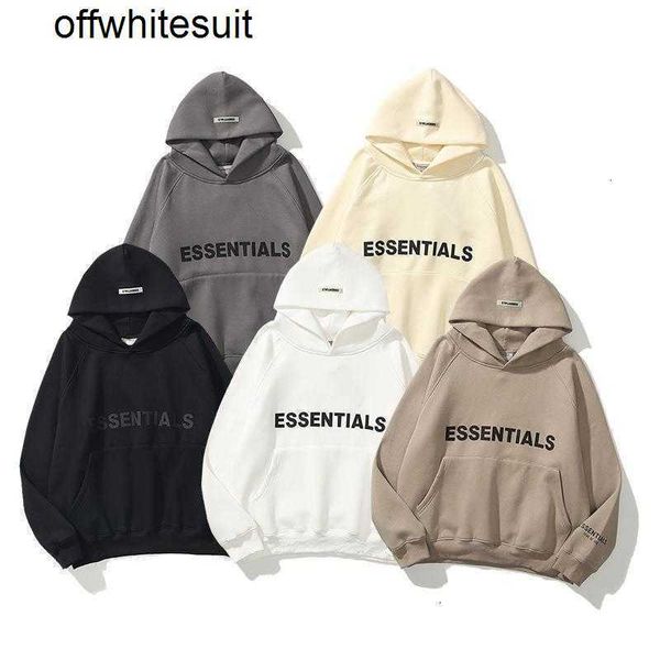 

fashionsweatshirt ess men's hooded sweater set hooded sweater plush, Black