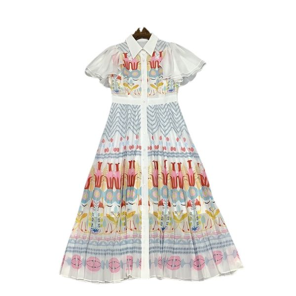 

2022 new positioned print lower pleated dress design dress, Black;gray