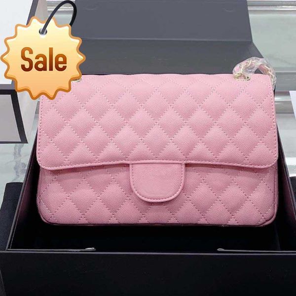

women's brand designers shoulder bags 2023 fashion classic caviar leather crossbody bag texture gold chain portable messenger bag facto