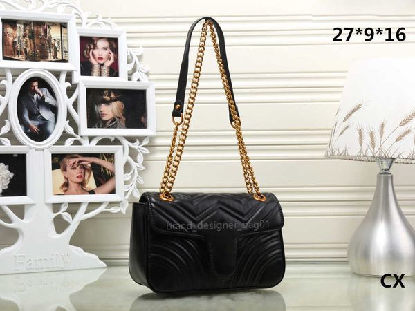 

2023 new luxury brand designer bag shoulder bags women's fashionable leather handbag crossbody wave pattern chain bag lid bag 120222h-1