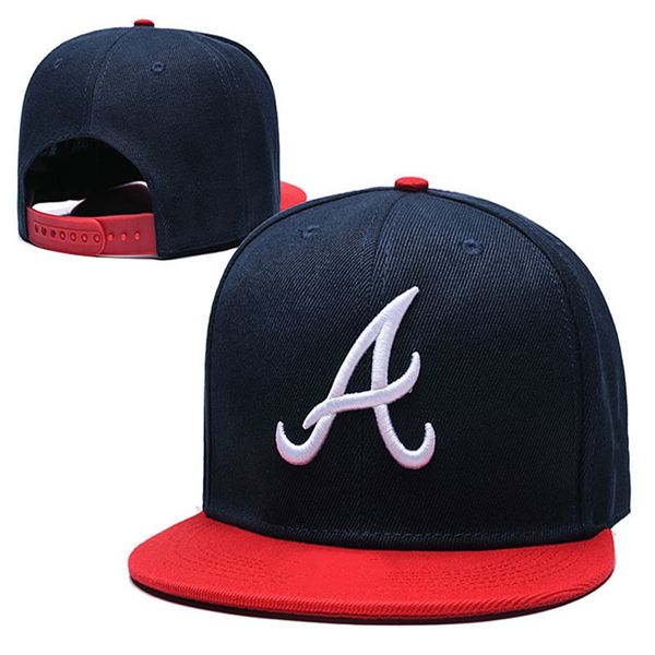 

18 styles braves a letter snapback baseball caps hip hop cotton casquette bone gorras hats for men women, Blue;gray