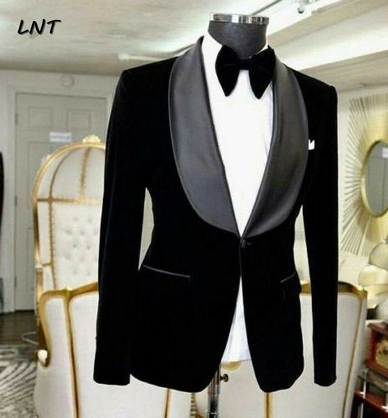 

men's suits blazers black velvet men blazer formal dinner coat wedding groom jacket 221201, White;black