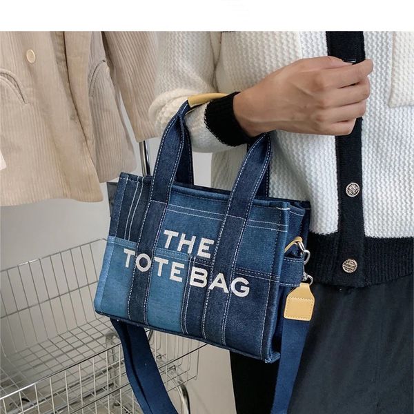 

women the traveler tote bag pm mm gm canvas denim large capacity shopping pocket lady designer shoulder crossbody luxury fashion casual tote