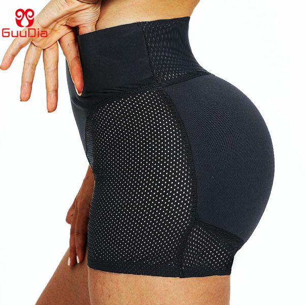 

women's shapers guudia women hip enhancer butt boyshorts panties high waist padded underwear lifter shapewear tummy control 221201, Black;white