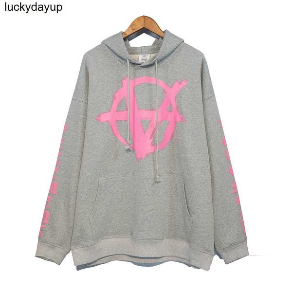 

men's hoodies designer sweatshirts vtm hoodies men women gothic letter hooded foam print fashion hoodie, Black
