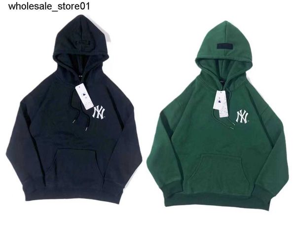 

men's hoodies designer sweatshirts mlb winter new plush loose couple sweater fashion streetwear loose hooded, Black
