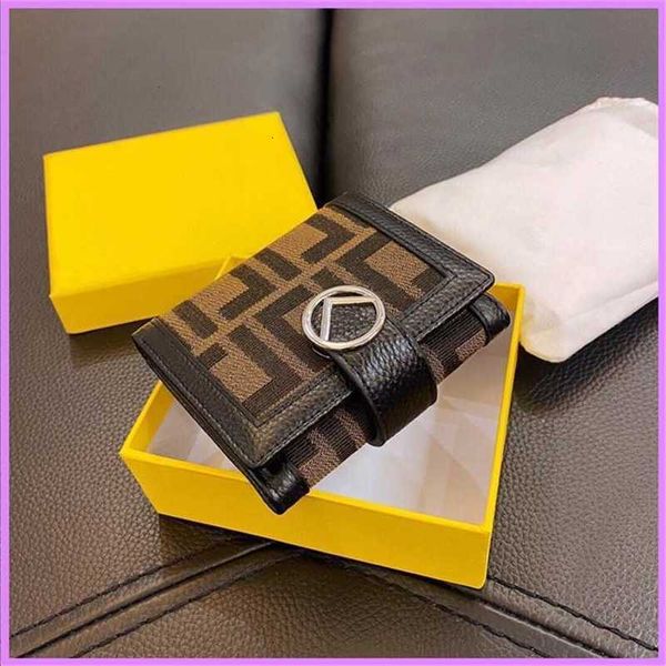 

fashion standard wallet women mens casual money bag designer wallets with f letters short purse business leather purses d2110297f262n, Red;black