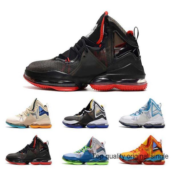 

lebrons 19 tune squad men basketball shoes 19s black bred blue sneakers outdoors sports trainers size 7-12
