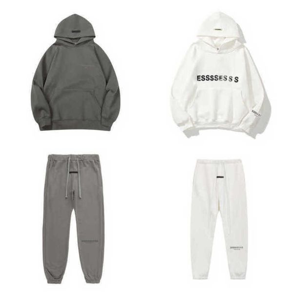 

luxury men's fashion sweatshirts tracksuits essentials letter hoodies men women sportswear hooded pant coat sweater casual pullover co, Gray