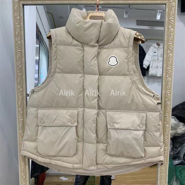 

fashion monclair vests down jacket vest keep warm womens stylist winter jacket men and women thicken outdoor coat monclairs cold protection, Black;white