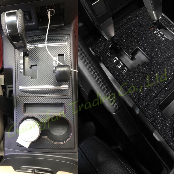 

car-styling 3d/5d carbon fiber car interior center console color change molding sticker decals for mitsubishi pajero 2016-2020