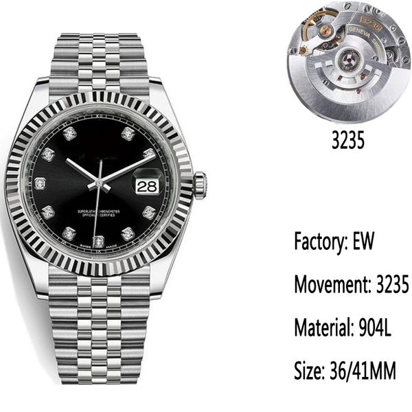 

wholesale hi gh quality men's log type mechanical watch 3235 movement 904 stainless steel sapphire glass, Slivery;brown
