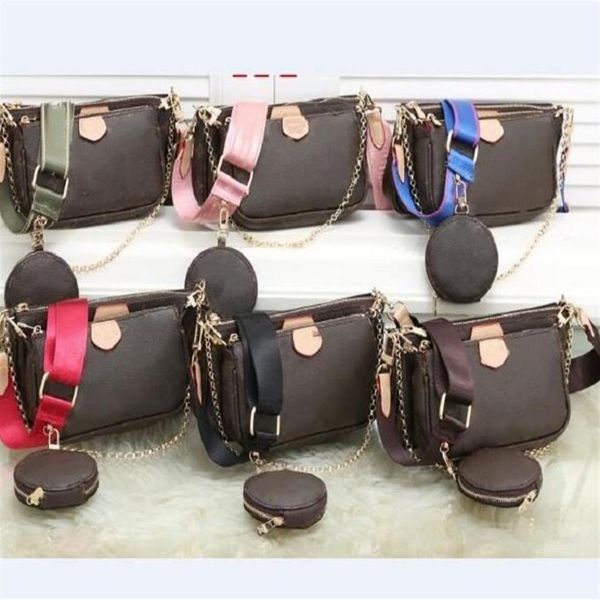 

quality woman luxurys designers crossbody bags wallet backpack handbags purses card holder bag shoulder tote mini 3-piece set285z, Black;red