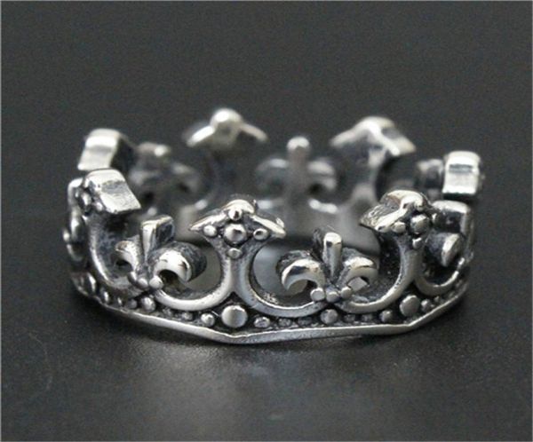 

1pc men boy fleur de lis crown ring 16l stainless steel selling popular cool crown ring6513196, Silver