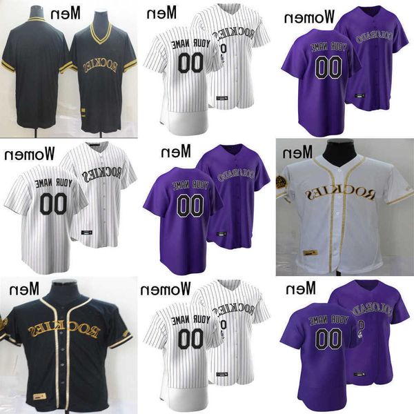 

baseball jerseys men women youth colorado 11 jose iglesias 35 elias diaz 2 yonathan daza 22 sam hilliard 23 kris bryant 27 trevor story rock, Blue;black