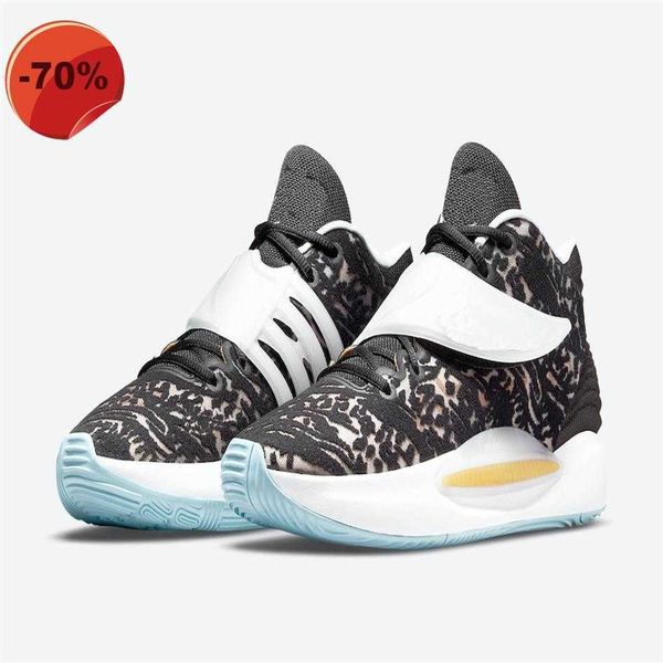 

kids kd 14 black white copa melon tint for with box kevin durant basketball shoes store222p