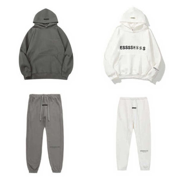 

men's luxury fashion sweatshirts tracksuits essentials letter hoodies men women sportswear hooded pant coat sweater casual pullover co, Gray