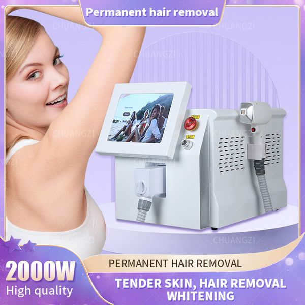 

high power platinum laser machine 2000w permanent hair removal diode 755nm 808nm 1064nm three wavelength diode, Black