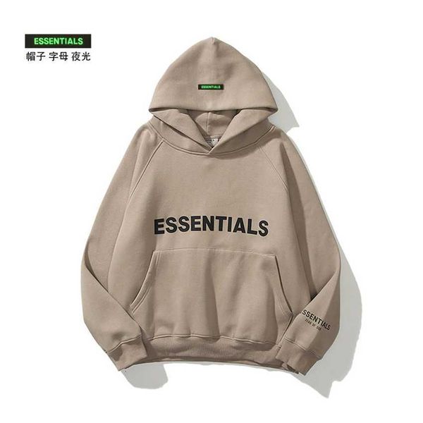 

fashion brand hoodie sweatshirt bear of god essentials men's women's sweaters hooded couple's double track high street tide a, Black