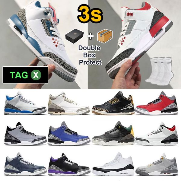 

jumpman 3s basketball shoes mens trainers outdoor sports sneakers 3 fire red pine racer blue cool grey unc court purple laser orange cardina