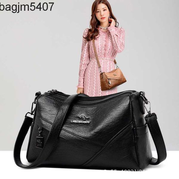 

hand bag 80% of the stores are wholesale and retail kangaroo leather 2023 new fashion large capacity saddle cowhide women's soft should