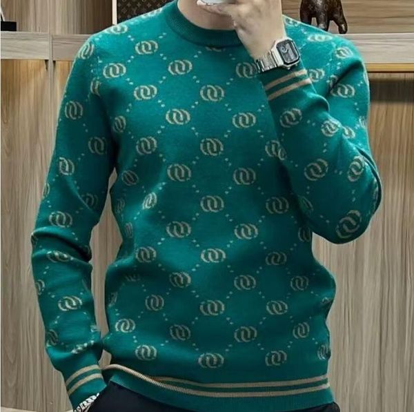 

men's sweaters new fall winter luxury designer sweater streetwear classic plaid knitted christmas pullover male knitwear, White;black