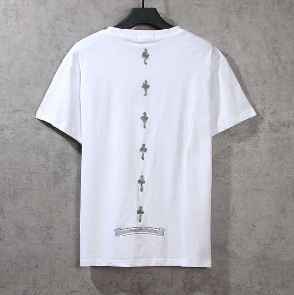 

luxury men's fashion t shirt brand couple tees men women t-shirts sweatshirts sanskrit letter short sleeve horseshoe tshirt classic te, White;black