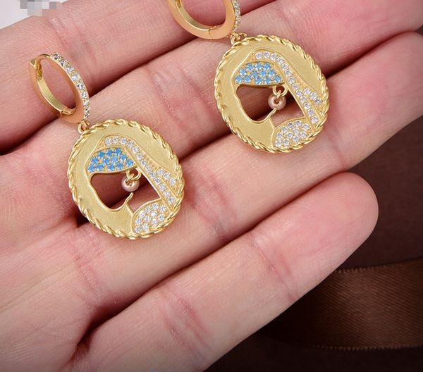 

ins new in luxury fine jewelry earrings for womens pendant k gold heart necklace with engraved beads stainless steel bracelet jewelri, Golden