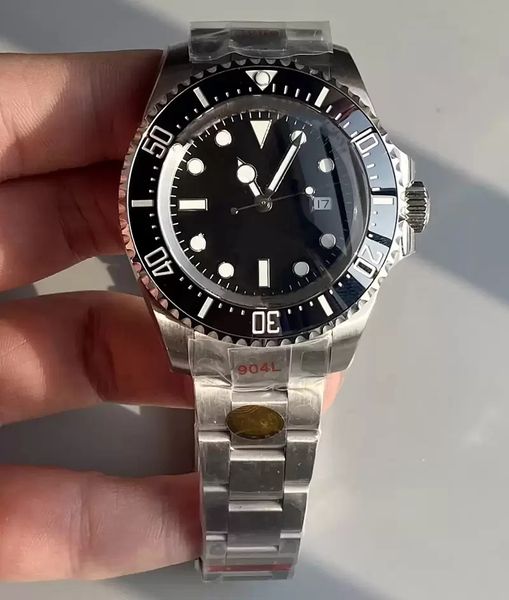 

mens watches 44mm 2836/3235 automatic movement ceramic bezel sapphire glass 904l stainless steel strap folding buckle waterproof orologio di, Slivery;brown