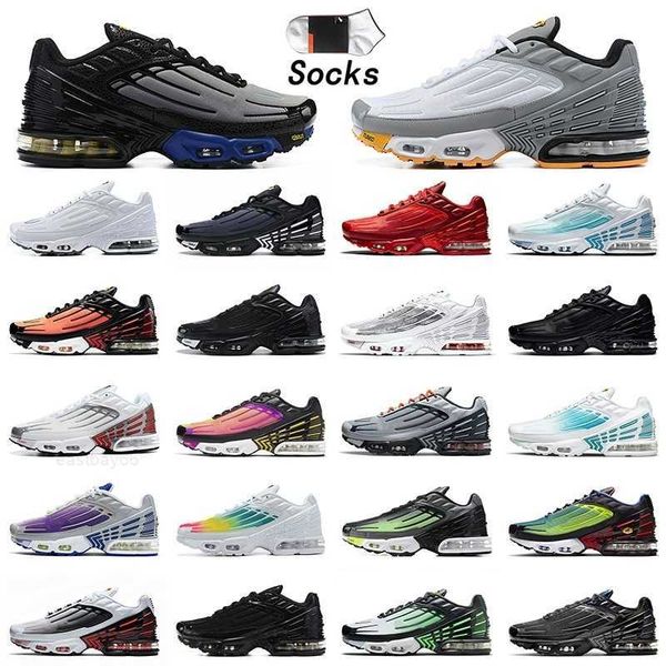 

2021 new arrival running shoes tn plus 3 tuned iii mens women triple white leather obsidian crimson red laser blue aqua and volt neon