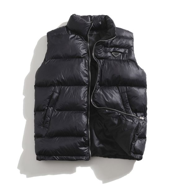 

22ss vest winter down jacket men puffer jackets hooded thick coats mens women couples parka winters coat size m-3xl g43z, Black