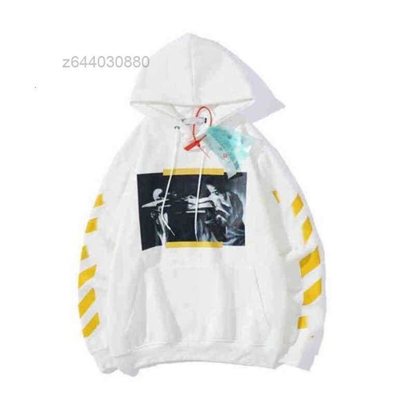 

men's hoodies sweatshirts men's 2022autumn brand off hoodie gilded plastic and women's couple's whiteoff t shirts offs w, Black
