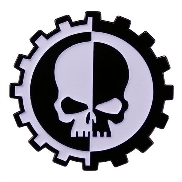 

skull brooch enamel pin brooches metal badges lapel pins denim jacket jewelry accessories, Blue