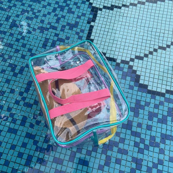 

backpacks summer pvc waterproof swim bag travel large capacity shoulder color holiday beach jelly transparent swimming bags 221203
