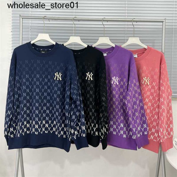 

men's hoodies designer sweatshirts mlb flower allover sweater men women letter sweater fashion streetwear hoodie, Black