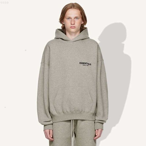 

hoodies hweatshirts high end original factory autumn and winter 2022 essentials sweater men's hooded fashion label loose fog street wom, Black