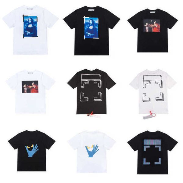 

offs luxury fashion mens t shirt designer tees shirts couple t-shirt back arrow 3d letter sweatshirt black white clothing men women casual, White;black