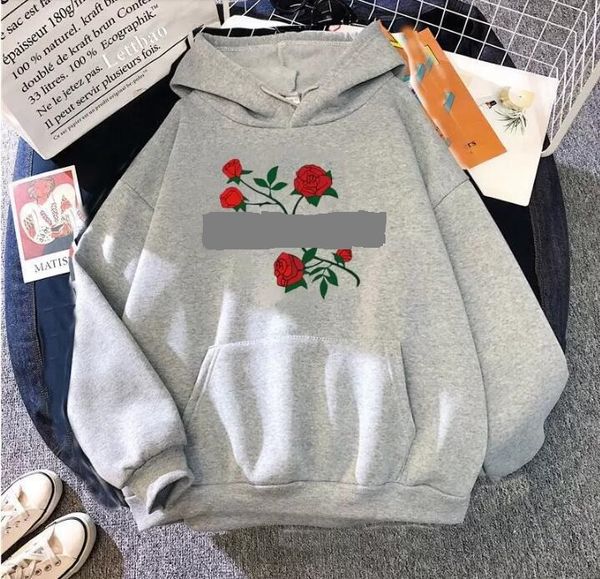 

2023 women's hoodies punk style gothic winter turtleneck plush letter print vintage streetwear women oversized sweatshirt teens clothe, Black