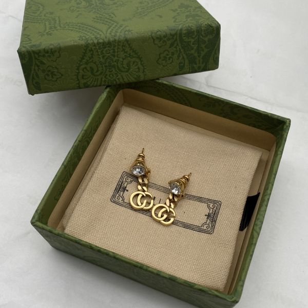 

2023 earrings designer for women stud luxury gold heart shape pearl crystal gold double letter 925s silver jewelry classic 8949, Golden;silver
