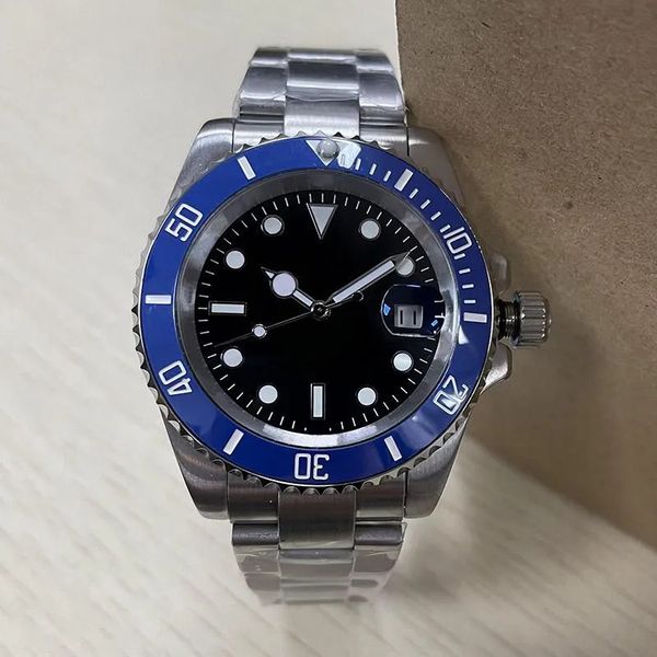

2022 glide lock luxury ceramic bezel sapphire men watch 2813 mechanical automatic movement ss fashion watch men's designer watches wris, Slivery;brown