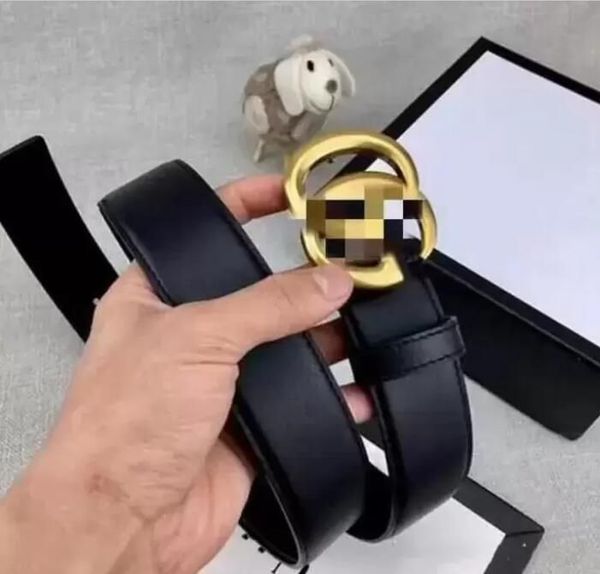 

2022 belts womens mens belt black genuine leather gold smooth buckle with white box dust bag white gift bags card #gpm15 size 105-120cm, Black;brown