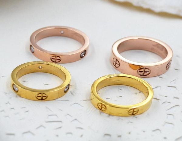 

wide 4mm 6mm titanium steel silver love ring men and women for lovers couple jewerlry without box9742557