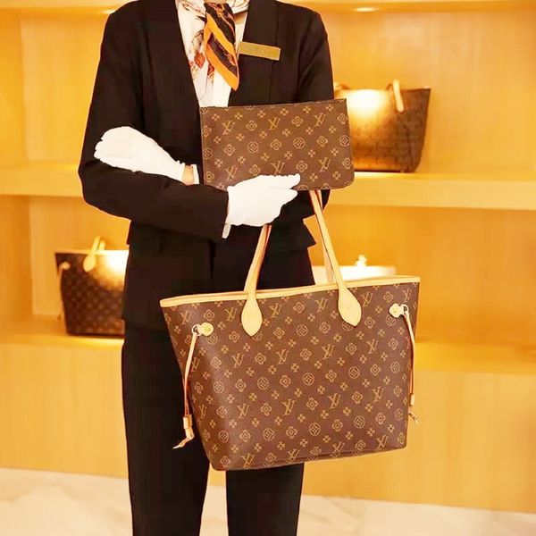 

8 colors lattice 2pcs louise vuitton new fashion women handbags ladies designer composite bags lady clutch bag shoulder tote female purse wa
